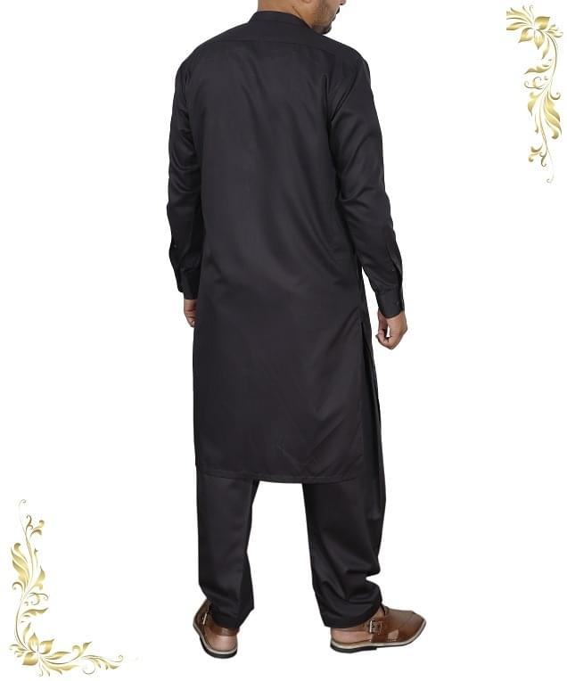 Teenagers Premium Black Shalwar Kameez - Image 3