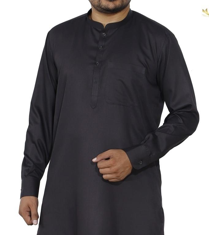 Teenagers Premium Black Shalwar Kameez - Image 2