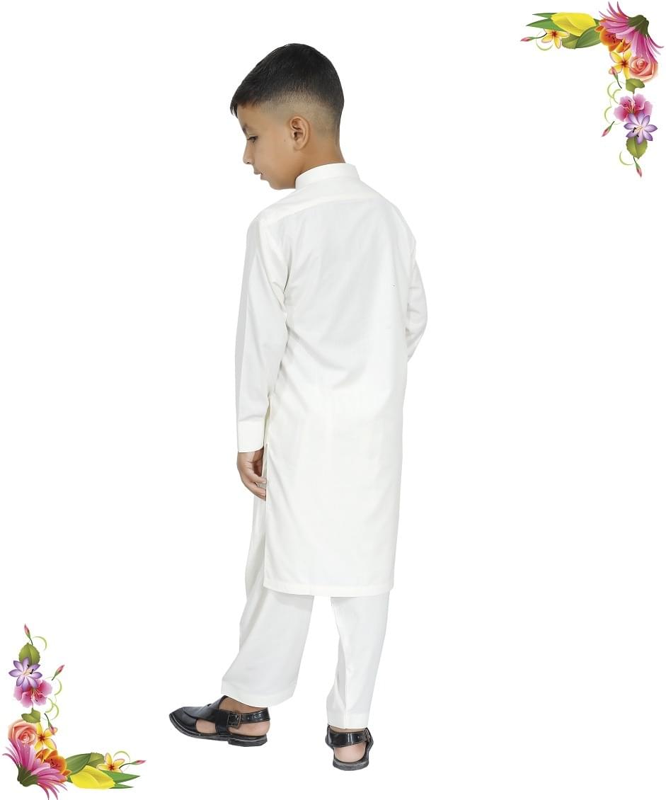 Kids White Shalwar Kameez - Image 3