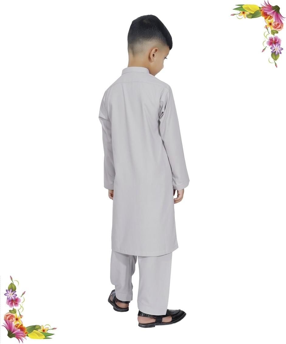 Kids Grey Shalwar Kameez - Image 2