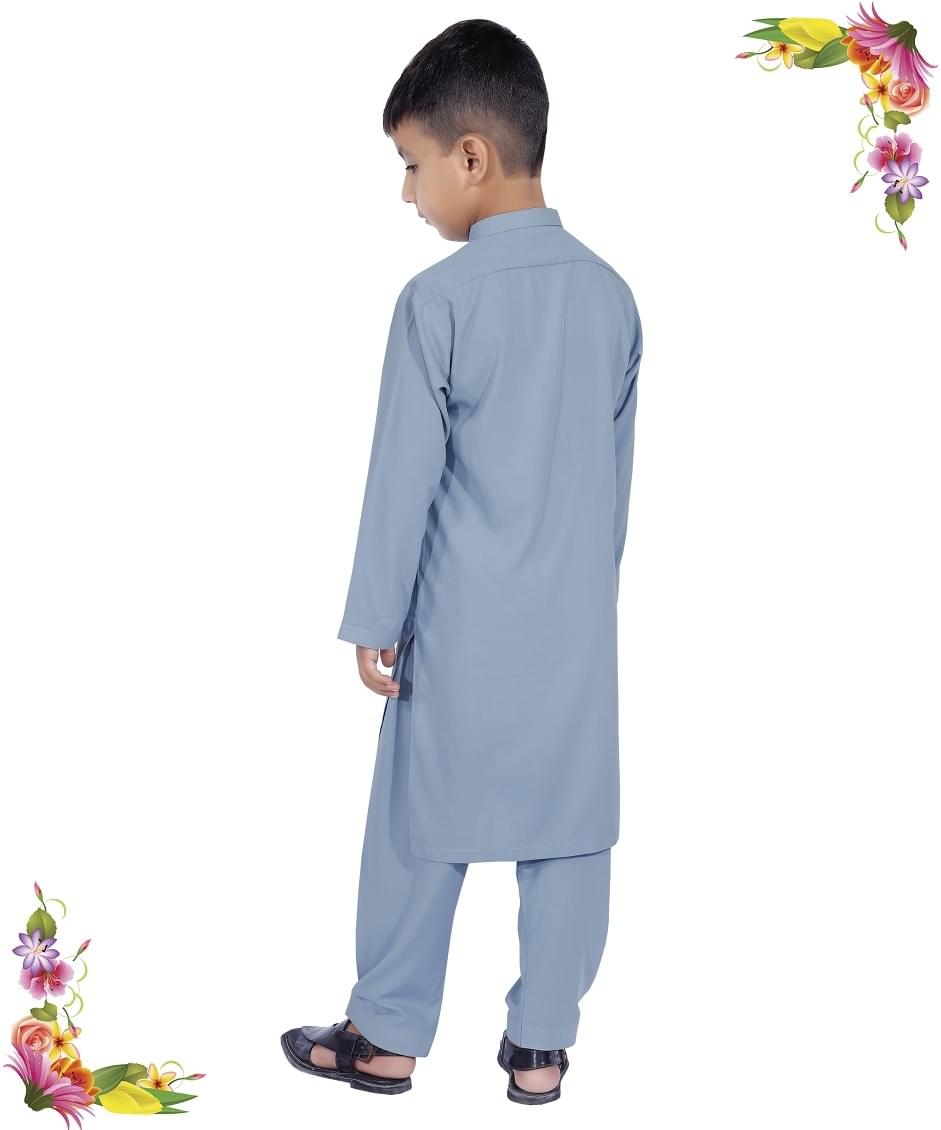 Kids Grey Shalwar Kameez - Image 3