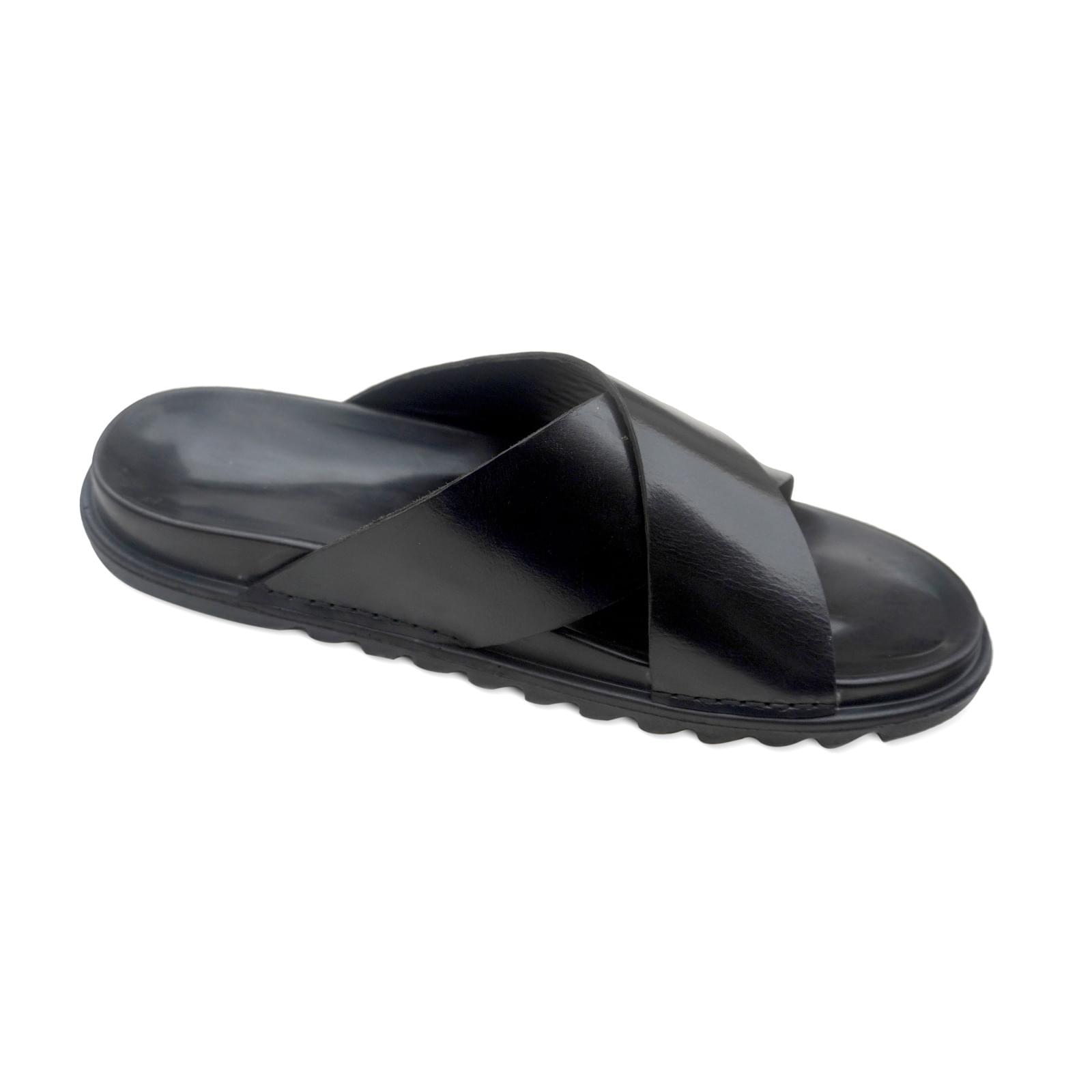 Handmade soft leather slippers for men